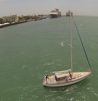 Key West Sailing Adventure Private Sailing Charters Our Boat Obsession View From Above Shot By Drone Camera During Sailing Regatta