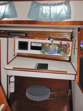 Key West Sailing Adventure Private Sailing Charters Our Boat Wild Thing Captain's Navigation Table